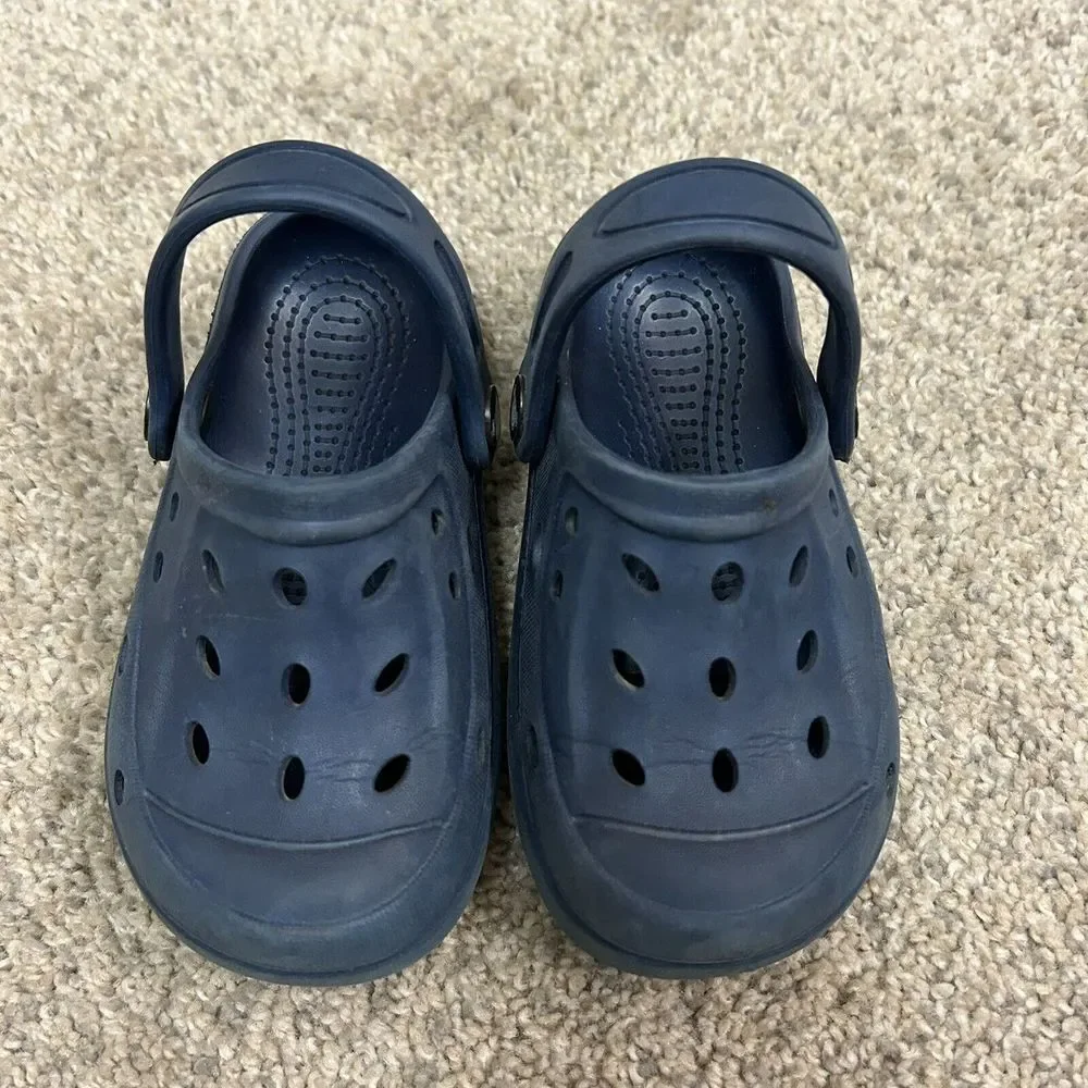 Lily Dan Clogs Kid's 7/8 Blue Slip‎ On Comfort Shoes